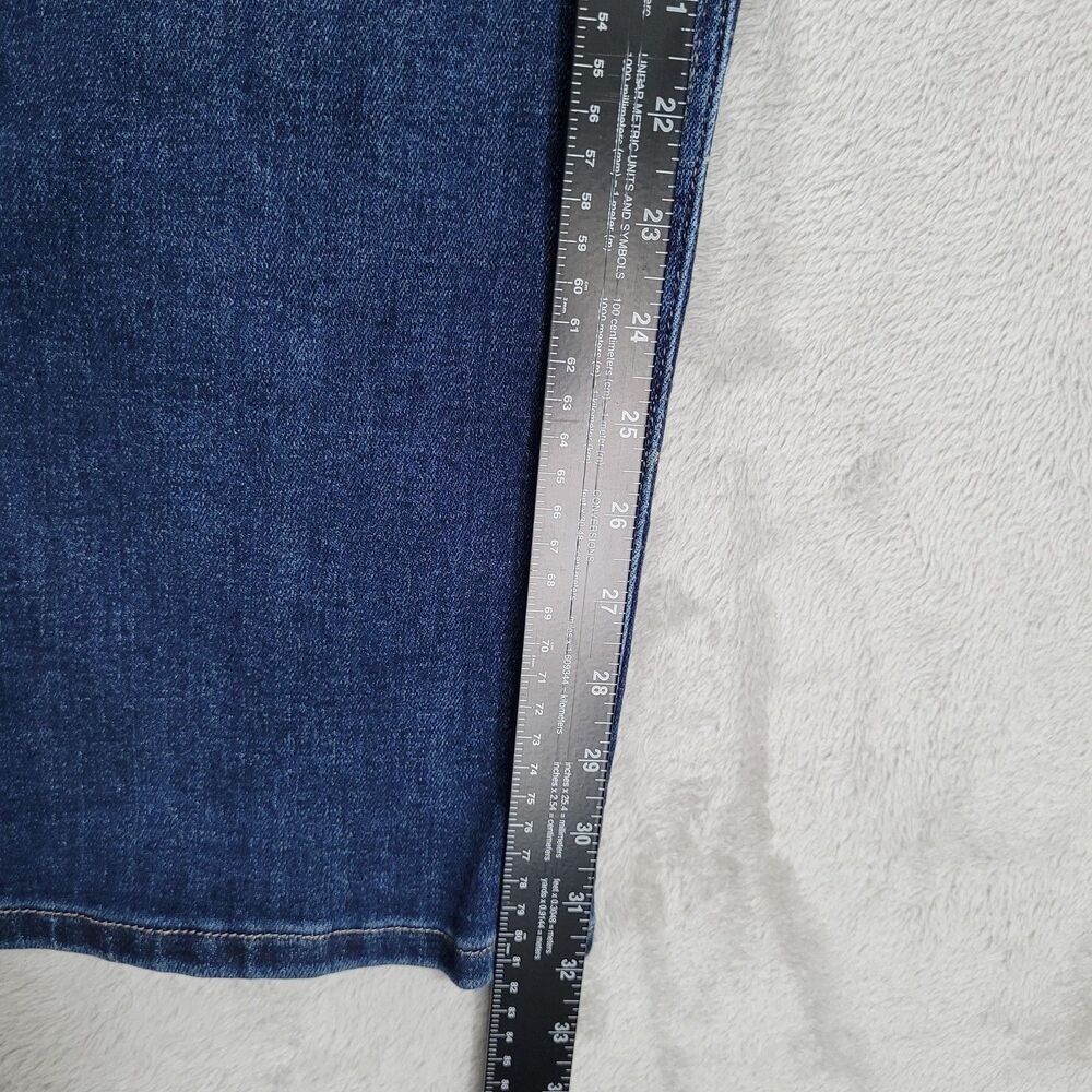 Oneso Wide Leg Jeans Womens 28 Blue Med Wash Relaxed Distressed Stretch Denim - Picture 7 of 10
